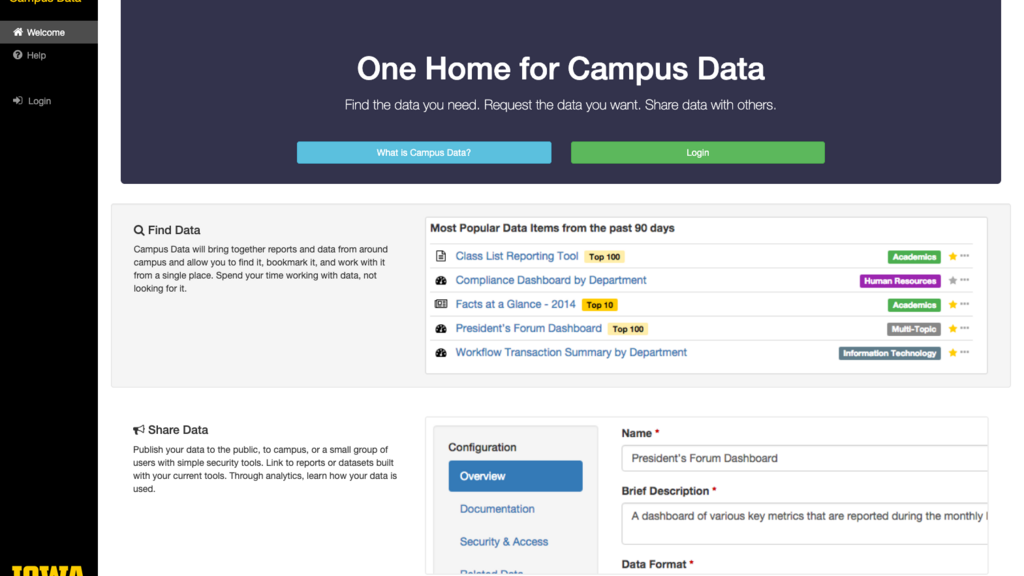 campus data landing